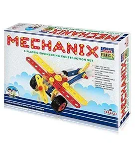Mechanix Plastic Mechanix Planes 2, 7 Models Educational, Stem Learning, Building And Construction Toy, Age 3 To 8 Boys And Girls,Multicolor