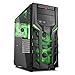 Produktbild Sharkoon DG7000-G PC-Gehäuse mit extragroßem Seitenfenster aus gehärtetem Glas (2x USB 3.0, 2x USB 2.0, 3x 140 mm LED-Lüfter) grün