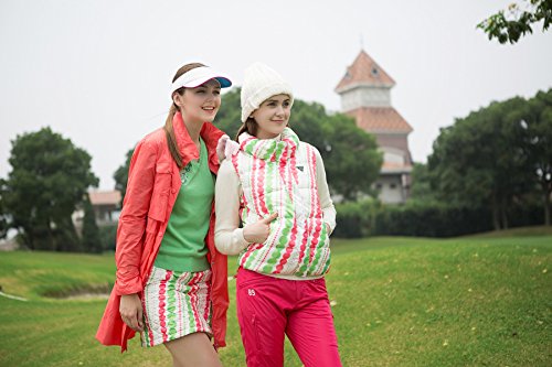 SVG-Womens-High-Neck-Polka-Dotted-Golf-Down-Vest-Casual-Sport-Winter-Gilet