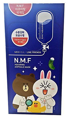 Mediheal Line Friends Ampoule Masks Facial Skincare Moisturizing Wrinkles Anti-aging (NMF Aquaring)