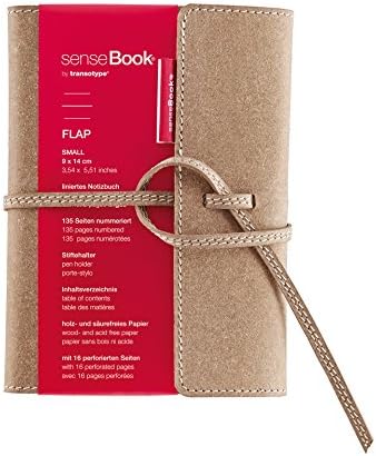 Transotype senseBook Small Leather Flap Ruled Notebook