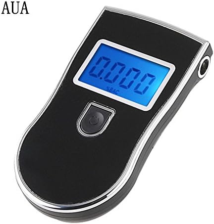 Alcohol Breath Tester ,Portable Digital Breathalyzer With Semi-conductor Sensor and LCD Display，Blue Background Light 5 Mouthpieces Included