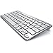 Produktbild CSL – Mini Wireless 2,4Ghz Tastatur / Keyboard im Slim Design | QWERTZ | LED-Anzeige | 10m maximale Reichweite | Plug&Play | Windows 10 fähig / Linux / Mac OS X | für PC / Mac / Notebook / Laptop / Tablet-PC / Mac Book | silber