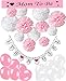 Produktbild FLGood - Fantastisches Babyparty Set - Schöne Dekoration aus 12 Papier Pom Poms - Niedliche Schriftzuggirlande "It´s a girl" - Einmalige Geburtstag, Baby Shower Deko