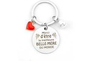 QONCV Cadeau Belle Mere Porte Clef, Cadeau Fete des Meres Original Cadeau Fête des Mères Saint Valentin Maman,Anniversaire Maman Idées Cadeaux Femme,Cadeau Merci Maman Noel Noël Cadeau Remerciement