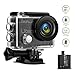 Produktbild Action Sport Kamera, Uten WiFi Helmkamera 1080P FHD 12MP Cam 170 Ultra-Weitwinkel Unterwasserkamera wasserdicht mit Montage Zubehör Kit für Radfahren Schwimmen Klettern Tauchen