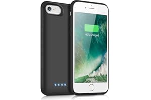 iPosible Cover Batteria per iPhone 6s/6/7/8/SE 2022, 4,7", 6000mAh Cover Caricabatterie Cover Ricaricabile Battery Case per iPhone 8/7/6/6s Cover Power Bank Backup Charger Case Custodia Batteria