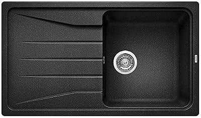 Blanco Sona 6 S Silgranit PuraDur Évier de cuisine encastrable et réversible - Gris anthracite, noir, 519671
