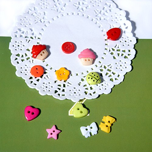 Outus 240 Stück Nähknopf Handwerk Knöpfe Resin Schaltfläche mit Kunststoff Aufbewahrungsbox für DIY Nähen Handwerk - 5