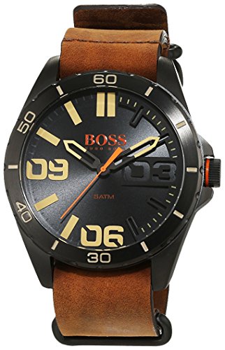BOSS Orange Herren-Armbanduhr Analog Quarz Leder 1513316 BOSS Orange Herren-Armbanduhr Analog Quarz Leder 1513316