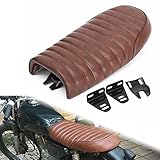 Triclicks Braun Motorrad Cafe Racer Sitz Sitzsattel...