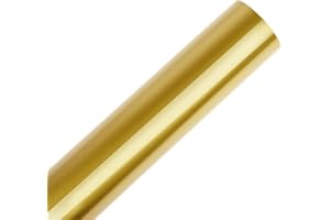 VINYL FROG Permanent Adhesive Vinyl Glossy Self Adhesive VinylRoll 12''x10ft Gold Craft Vinyl Easy to Cut & Weed & Transfer for Mug, Cup, Window & Home Deco,and Other DIY Projects