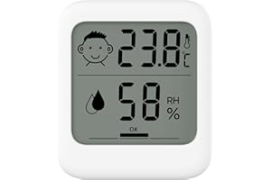 Aplusdeal Termometro Ambiente Igrometro Digitale misuratore umidità Termoigrometro da Interno per Casa Monitor di Temperatura e umidità per Ambienti con Livello di Comfort, Bianco