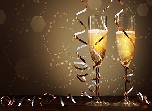 KIDDYPARTY Luftschlangen, 10er Pack PREMIUM Qualität Papierschlangen, 5 Stück Gold/weiß metallic, 5 bunte & schwer entflammbar. Für Deko, Geburtstage, Parties, Karneval, Hochzeiten und Silvester. - 8