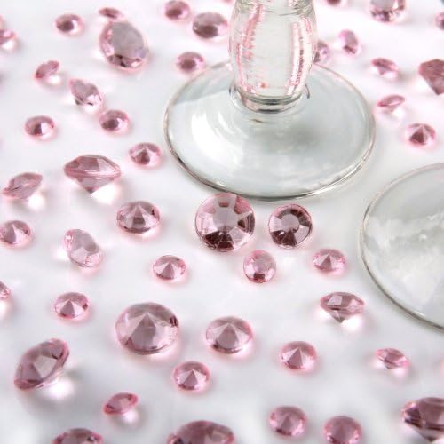 4000 Mixed Sizes(2000/2.5mm+2000 /4.5mm)Wedding Table Diamonds Crystals Confetti (pink, 4.5mm+2.5mm)