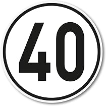Adesivo Targa Velocità 25 Km/h – 12 Pezzi, Diametro 20 Cm, Impermeabile, Per Trattori, Rimorchi, Camper E Auto