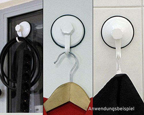 4 x Octopus WinHook Saugnäpfe mit XL Saugkraft, Saugnäpfe mit Haken, belastbar bis 5kg je Saugnapf, 4er Pack - 4