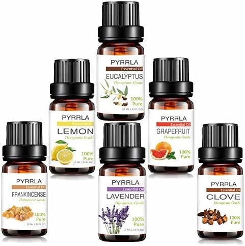 Aromatherapy Essential Oils Gift Set, Top 6 100% Pure Premium Therapeutic Grade Oils