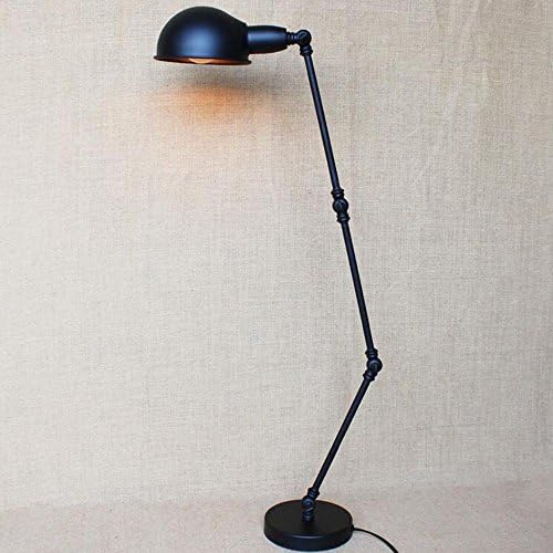 Hines Modern Spring Iron Three Section Extension Telescopic Rocker Arm Table Lamp Iron Fold Bronze Warm Desk Light LED 40W Power Switch Button Living Room Decoration Fold Reading Bedside Study Children's Room Scalable Adjustable Lamp ( Color : Black )