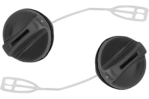 FDIT 2Pcs Chain Saw Gas Tank Fuel Oil Cap Black Fuel Tank Cap Repalcement for HUSQVARNA 340 345 346 350 353 362 365 371