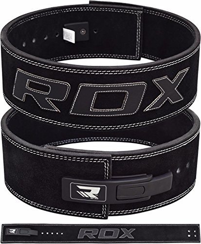 RDX Powerlifting Gewichthebergürtel Schnalle Rindsleder Bodybuilding Crossfit Fitness Trainingsgürtel Gym weightlifting Lever Belt Krafttraining - 2