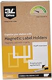 Fácil de usar 3L 10835 - Portaetiqueta magnético 55x102 mm, bolsa 3 unidades