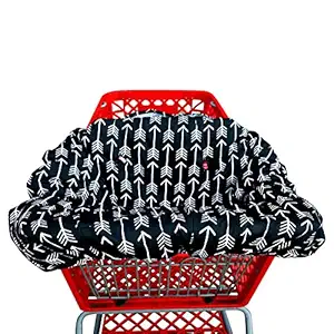 Shopping cart Covers for Baby | High Chair and Grocery Cover for Babies | Infants |Toddlers Trolley Seat for Boys and Girls (Black White Arrow)