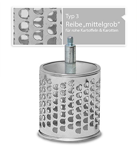 Reibemaschine Reibe Gemüse Obst Nüsse Küche 4 Trommel mit Saugfuß - 6