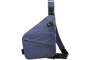 Hoemudy Anti Theft Bag Chest Bag for Men Women Anti Theft Crossbody Bag Personal Flex Bag Wander Plus Anti Theft Sling Bag Multi Pockets Chest Shoulder Backpack for Work Outdoor