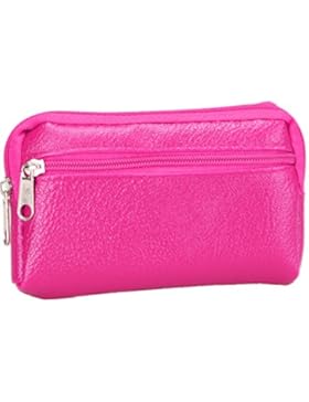 caripe Portemonnaie Geldbörse Reißverschluss Eulen Muster einfarbig- po