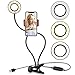Produktbild Selfie Ring Licht mit Handy Halterung Ständer für Live Stream und Make-up, ubeesize LED Kamera Licht [Deckenpendelleuchte Modus] [10-level Helligkeit] mit Flexible lange Arme für, iPhone Android Schreibtisch Lampe