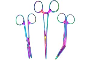 NOVAEX Krankenschwester Scheren Set "Acryl Regenbogen" - MDR Zertifikat - Verbandschere - Krankenschwester Schere - Kocher - Krankenschwester Zubehör - Krankenschwester Geschenk