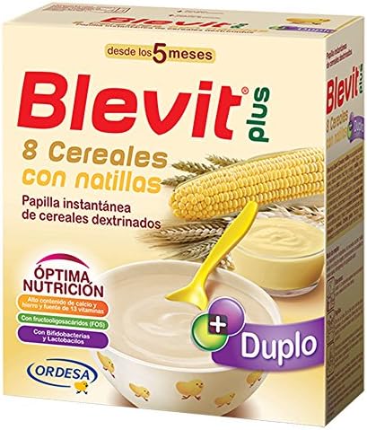 BLEVIT PLUS DUPLO 8 CEREALS CUSTARD 600G