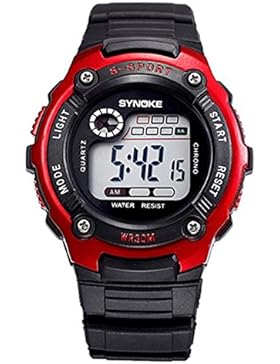 SYNOKE Multifunktion Unisex Sport Digitale Uhr rot