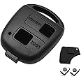 2 Buttons Key Fob Cover Replacement for Toyota Corolla Avensis RAV4 Celica Camry Echo Prado Yaris Key Shell,Car Remote Key Case Repair Kit(No Blade)