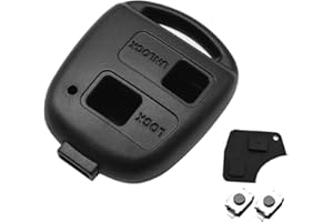LINGXIYA 2 Buttons Key Fob Cover Replacement for Toyota Corolla Avensis RAV4 Celica Camry Echo Prado Yaris Key Shell,Car Remote Key Case Repair Kit(No Blade)