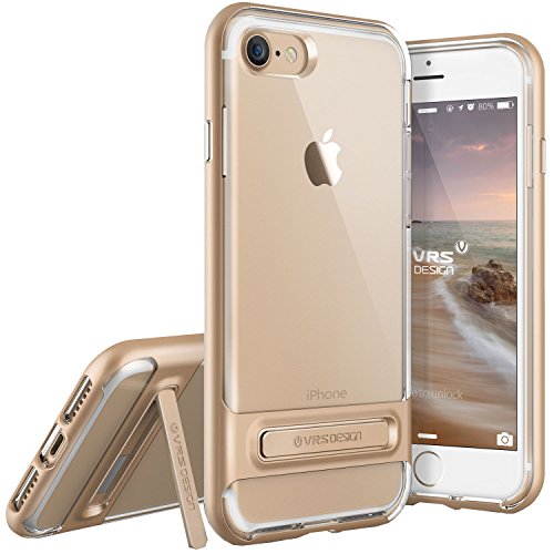 VRS Design Funda iPhone 7 Crystal Bumper Oro - Transparente Case Shock- Absorci n Cover Kickstand - para Apple iPhone 7 2016 VRS Design Funda iPhone 7 Crystal Bumper Oro - Transparente Case Shock- Absorci n Cover Kickstand - para Apple iPhone 7 2016