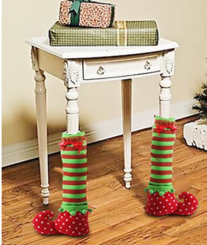 Pair Weihnacht Stischbein Umfasst Elf Elfe Füßen Schuhen Beine Party Dekorationen - 2