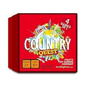 TNT Gaming Company Country Quest: Flag & Country Trivia, Educational Learning Card Game for Boys and Girls Ages 6+