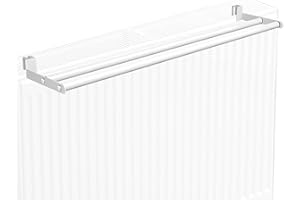 FONDUO Handtuchhalter für Heizkörper, Handtuchhalter Heizung ohne Bohren, Heizkörper Handtuchhalter Weiß, Wäscheständer Heizung, Heizkörperregal Einhängen, 50cm (A)