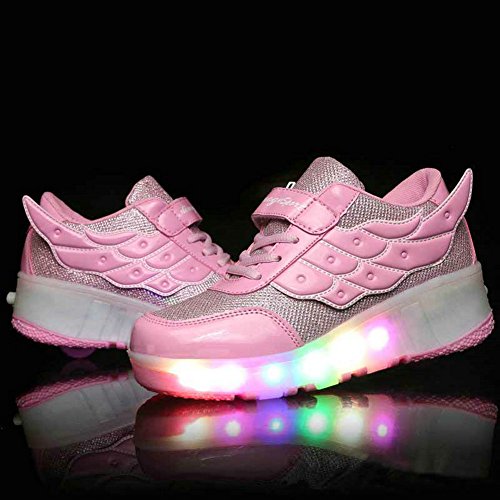 Unisex Schuhe mit Roller Skate ein Rad Schuhe Skateboard Boys Mädchen Erwachsene Led Lights Sports Sneaker - 6