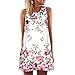 Produktbild SANFASHION Minikleid,2019 Damen A-Linie Sommerkleider Blumenmuster Beiläufiges Kleid Elegant Freizeitkleid Knielang Kleid