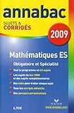 Mathématiques ES : Sujets et corrigés