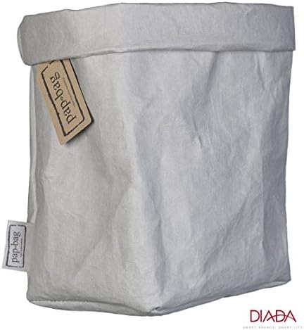 Open storage bin - basket - washable Paper Bag | Box | Size Large | Leather-look | stone coloure