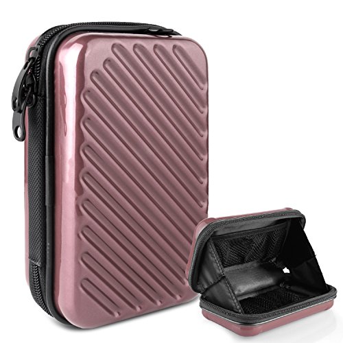 Ctbd Festplattenlaufwerk Tasche Kompakt Schutzhülle Reise Lagerung Tragetasche Tasche Tasche für Handy iPad Zubehör USB Kabel Power Banks Festplatte 2.5 "Portable External Device (Rose)