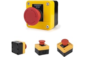 Lotbun 110v~400v Bouton Arret D'Urgence Indice D'éTanchéIté Ip65,Arret D'Urgence Coupe Circuit Bouton Poussoir