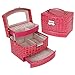 Produktbild Schmuckkästchen Koffer Schmuck Aufbewahrungsbox Leder Drei-schicht Schmuckschatulle Krokoprägung Automatische Schmuckschatulle Aufbewahrungsbox Schmuckschatulle Kosmetikkoffer Aufbewahrungsvitrine für