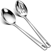 Kyraton Kitchen Ladles Lot of 2, Stainless Steel Kitchen Utensils, Stainless Steel Kitchen Utensils for Frying, Mixing, Servi