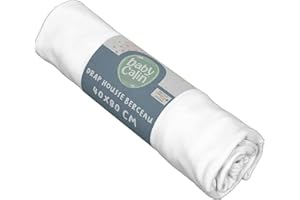 Babycalin Mixte Drap Housse Berceau, Blanc, 40 x 80 cm (1 pièce)