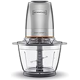 Kenwood Easy Chop+ Cam Hazneli Doğrayıcı Blender CHP62.400SI - G&uuml;m&uuml;ş, 500 Watt, 600 ml, Buz Kırma, &Ccedil;ift Hız, Hazırla ve Sakla